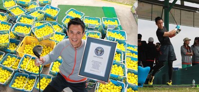 香港星級健身教練車志健 (Brian Cha) 于2013年2月18日，凌晨12時至中午12時的12個小時內(nèi)，連續(xù)將9,959個高爾夫球打到100碼外。成功刷新健力士世界紀(jì)錄，并為兩個慈善機(jī)構(gòu)籌得善款。