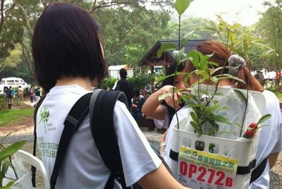 每組植樹隊伍都需要設計和制造承載用具，運送樹苗和種植工具到指定植樹場。