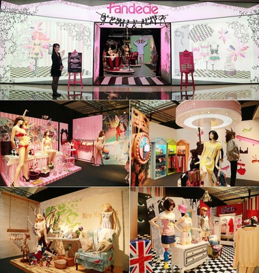 芬狄詩POP UP STORE藝術概念店，夢幻甜美的Dreaming Girl，活力率性的模特在演繹Sisterhood、森女精靈的New Naturals田園夢境、Lucie's World悅動的魔幻世界展區(qū)