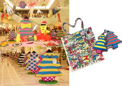 海港城 kidX 幻變成色彩繽紛的外星世界，滿布溫暖的冷織圣誕樹，更推出圣誕期間限定紀(jì)念品，為“香港血癌基金”籌款。